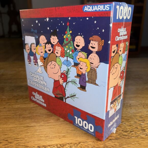 PEANUTS Charlie Brown Christmas Jigsaw Puzzle Snoopy 1000-Pieces NEW SEALED - Picture 2 of 4